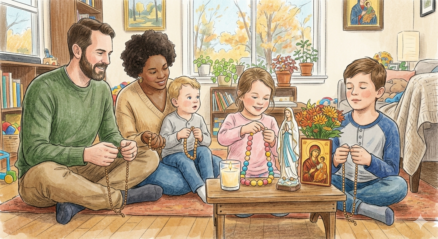 Le Rosaire en famille : un chemin simple et lumineux vers la sainteté